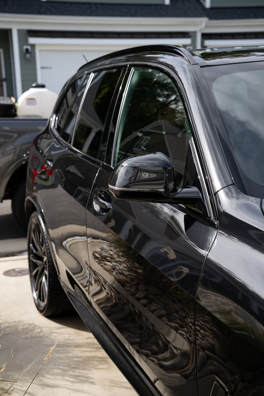 Black BMW X5 after exterior detail